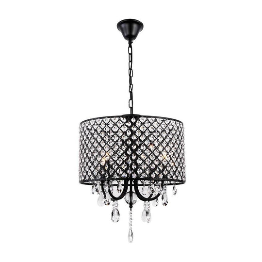 Electroplated Metal Crystal LED Country Chandelier – Kitchen Pendant Light