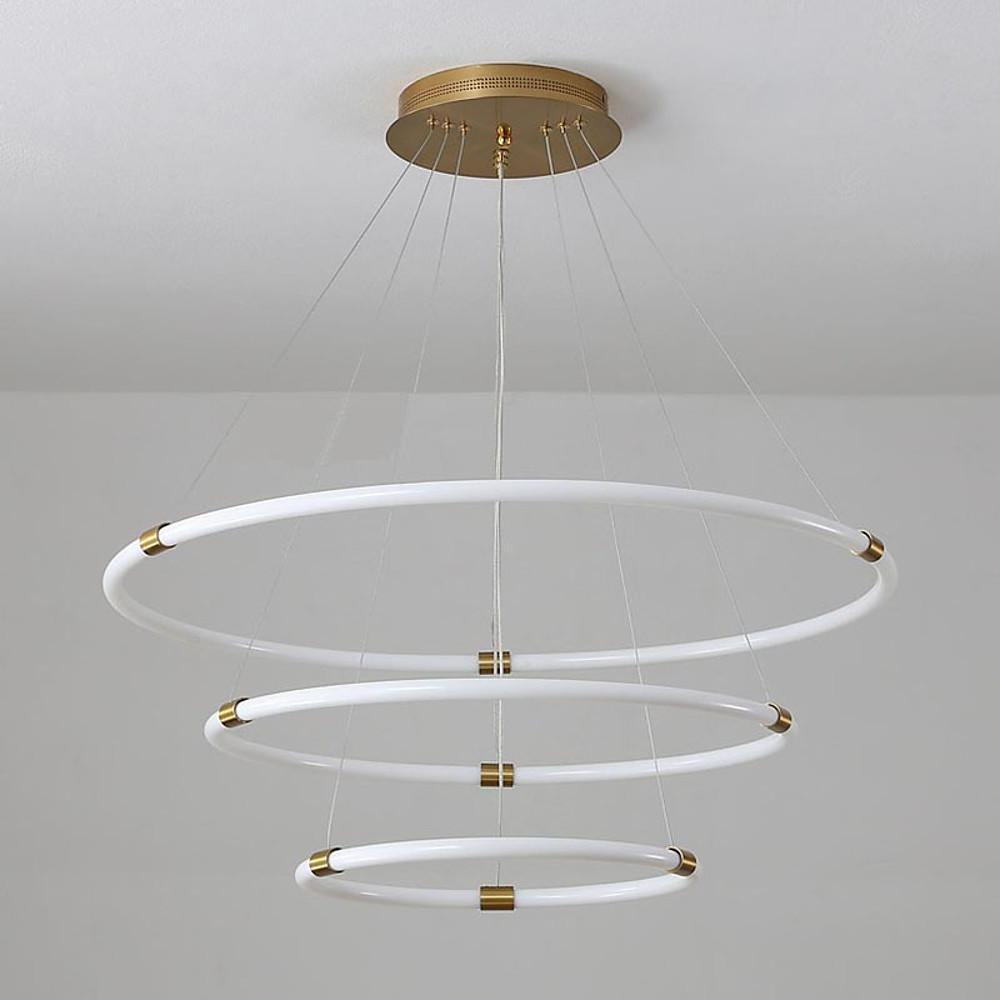 Surround Circle LED Chandelier – 2/3-Light with 4000 K Acrylic Glow