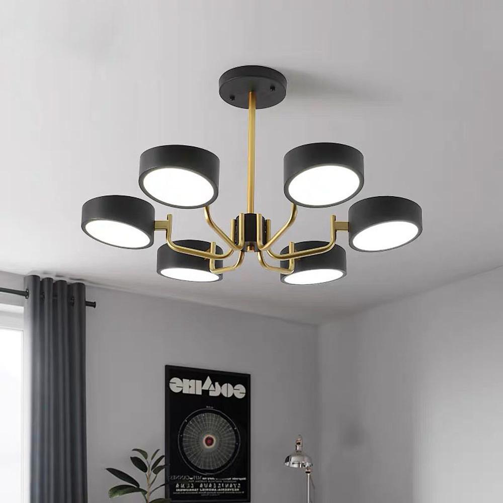 6-Light Modernist LED Flush Mount Ceiling Light for Bedroom