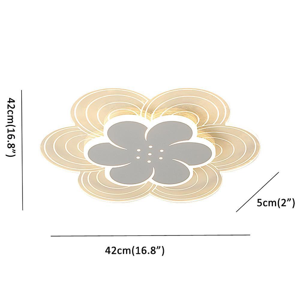 Flower Shaped Dimmable LED Modern Flush Mount Ceiling Light