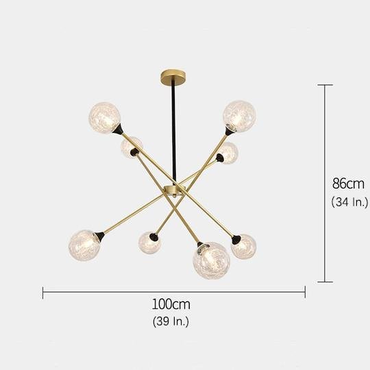 LED Modern Glass Sputnik Chandelier
