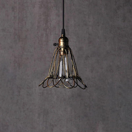 Industrial Metal Lantern Pendant Light