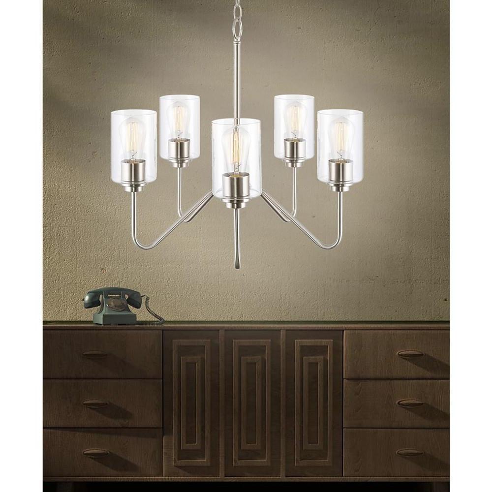 5 Light Candelabra Design Electroplated Glass Modern Chandelier
