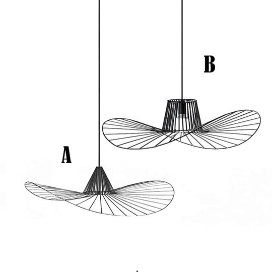Hat Shaped Metal Linear LED Modern Pendant Light
