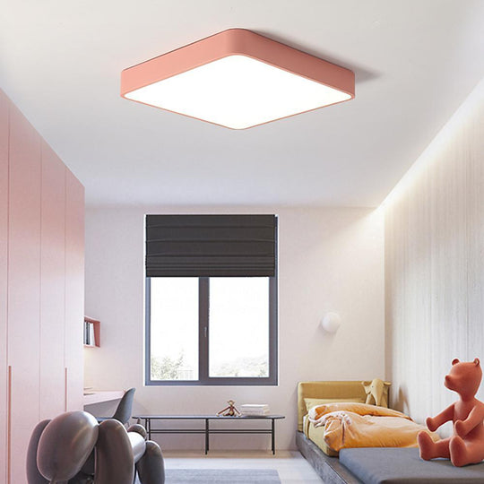 Square LED Flush Mount Light for Baby & Kids Rooms, Living Room, or Bedroom