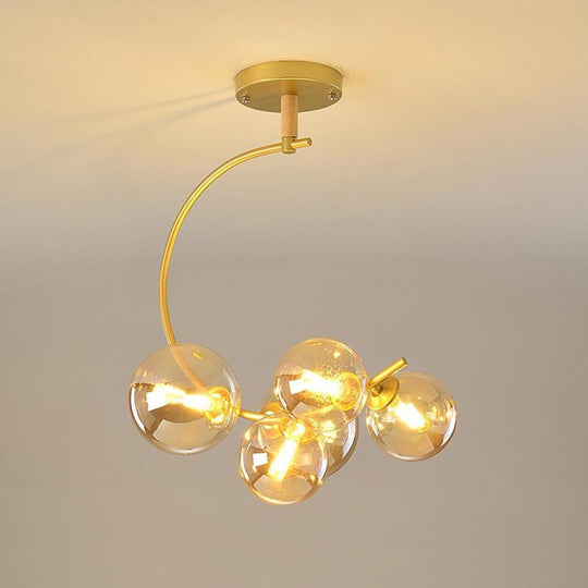 Nordic Style 5-Light Cluster Globe Chandelier