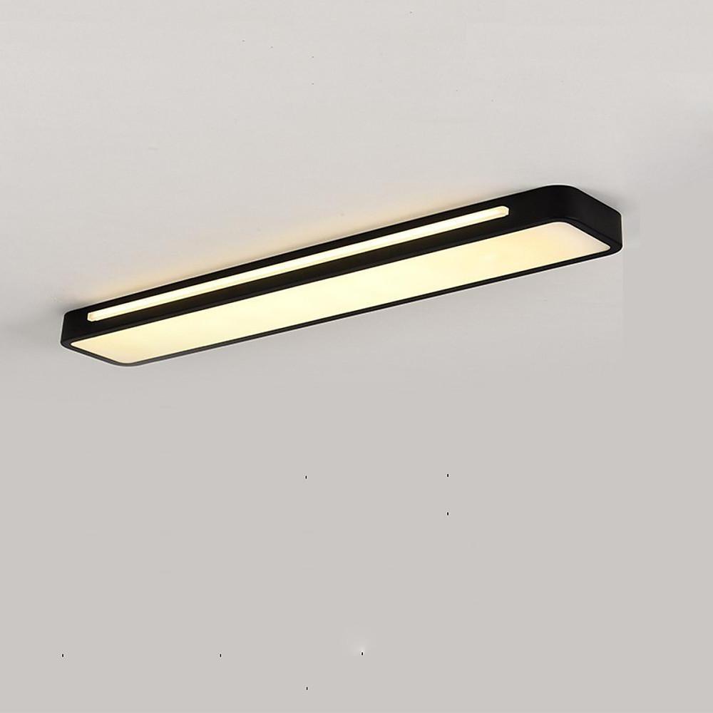 Black White Rectangular LED Flush Mount Ceiling Light