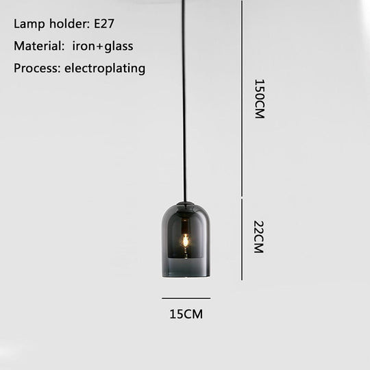 Industrial Electroplated Glass LED Pendant Light