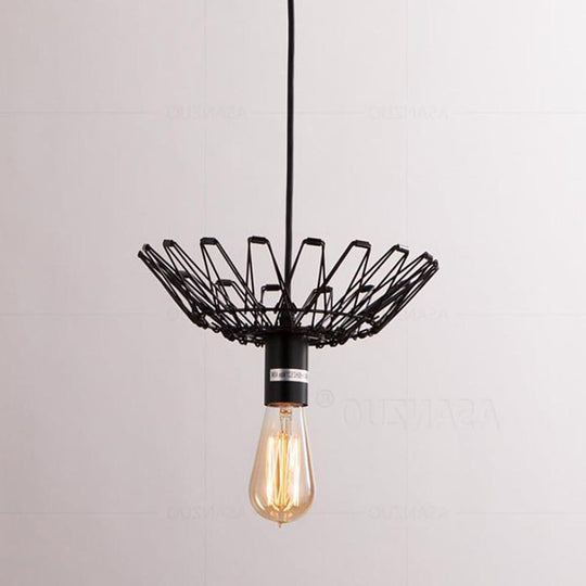 Wire Lantern Country Metal Pendant Light