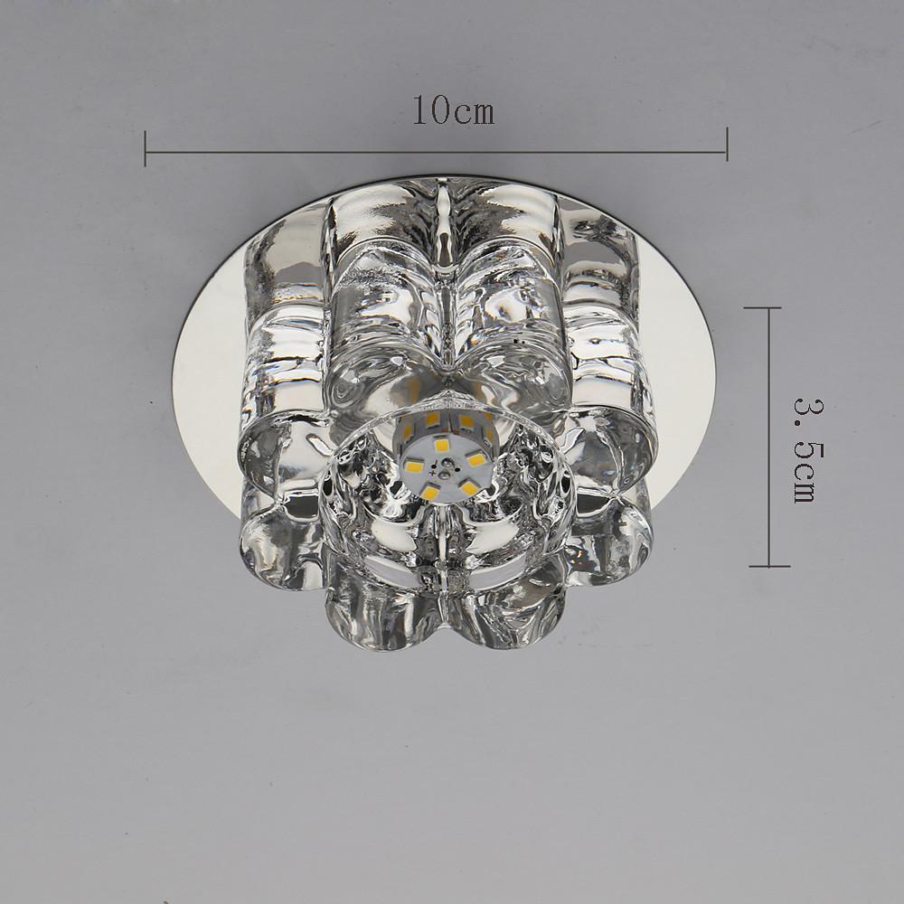 Electroplated Metal Crystal Flower Multi-Color LED Modern Ceiling Light