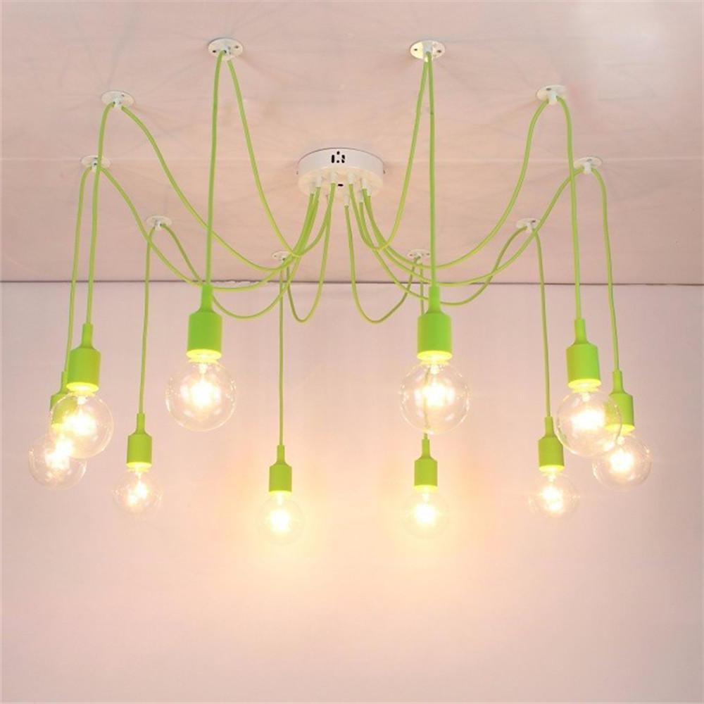 Cluster Spider Pendant Lighting 10 Heads DIY Adjustable Ceiling Light
