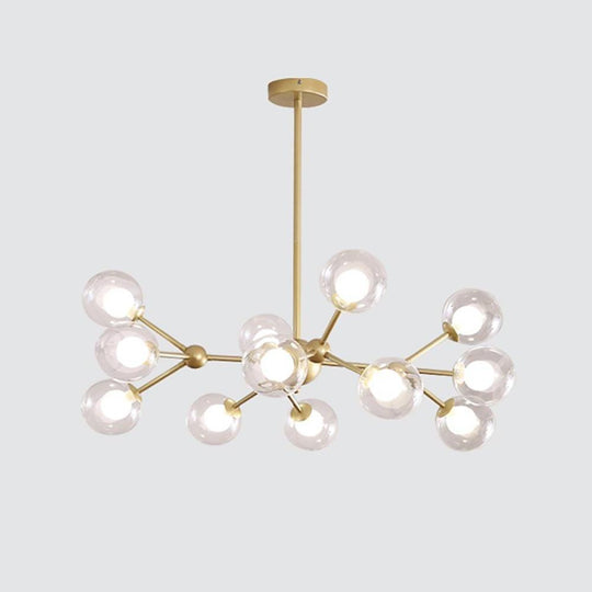 Modern Sputnik Bubble Chandelier with 12 LED Bulbs