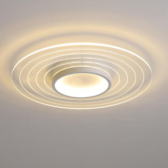 Multiple Circles Dimmable LED Modern Flush Mount Ceiling Light