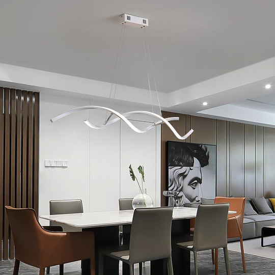Wave Design Modern LED Pendant Light for Elegant Interiors