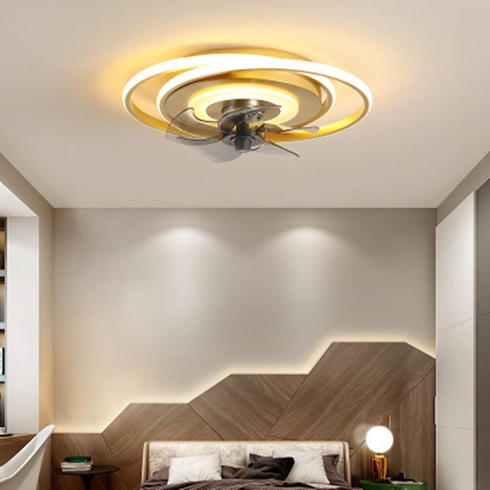 Geometric Modern Ceiling Fan with LED Light