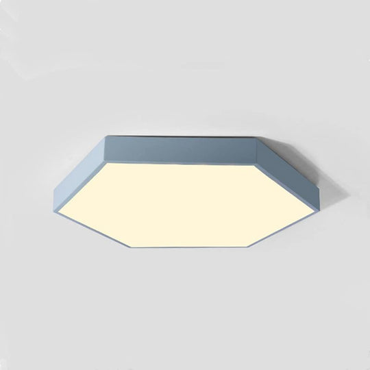 Geometric Hexagon Shaped LED Modern Ceiling Light – Flush Mount