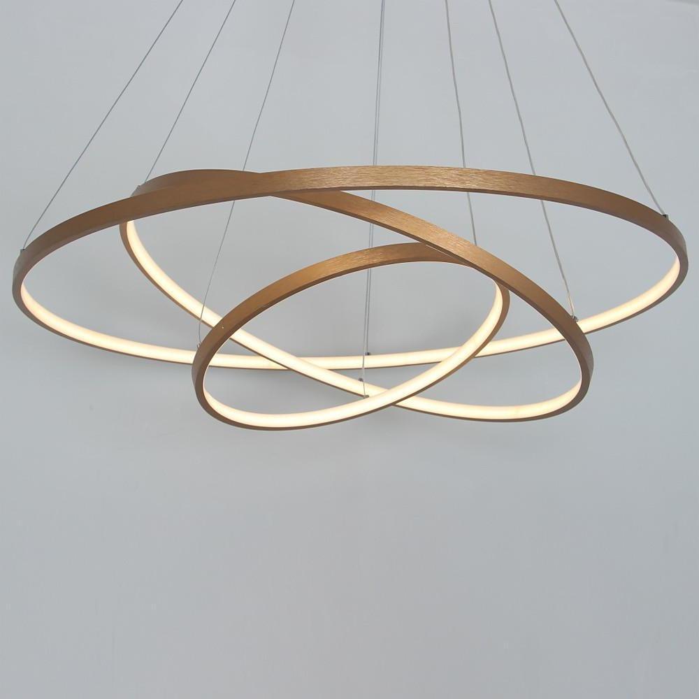 Interweaved 3 Ring Chandelier Light Dimmable Antique Chandelier