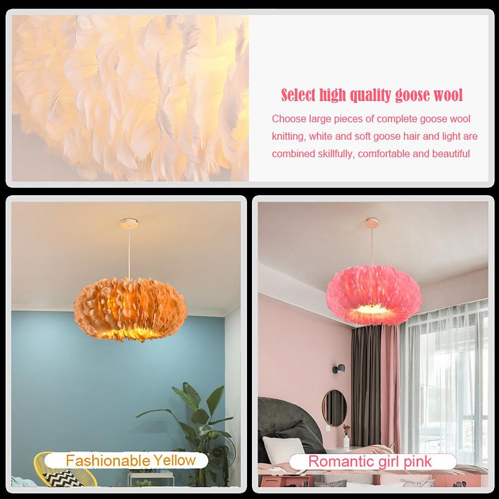 Feather Fairy Tale Theme Artistic Pendant Light for Bedroom