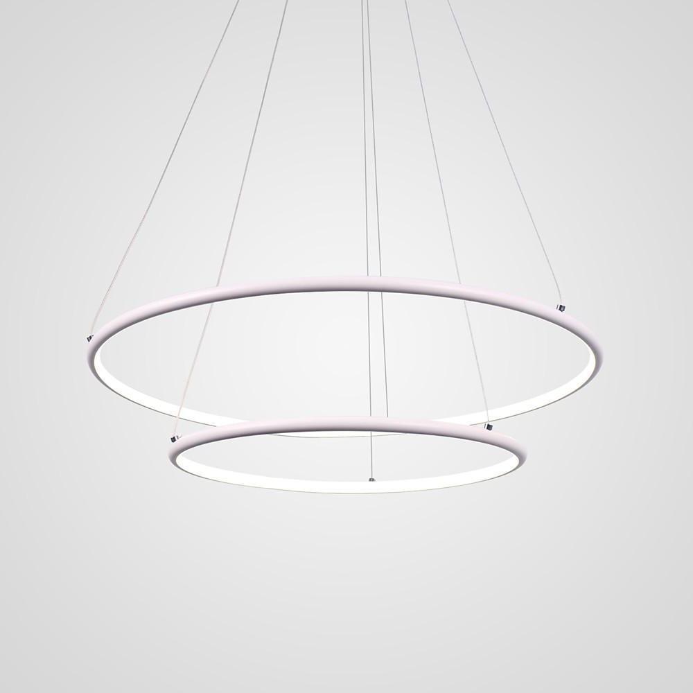 Modern LED 2-Ring Minimalist Geometric Chandelier