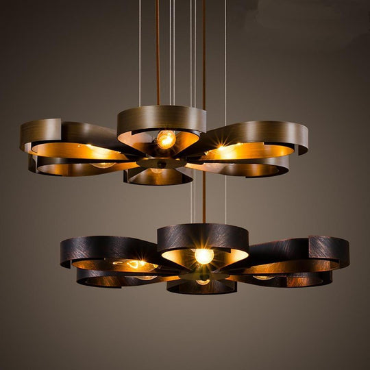 6 Light Petal Shaped LED Modern Chandelier Pendant Light Hanging Lamp