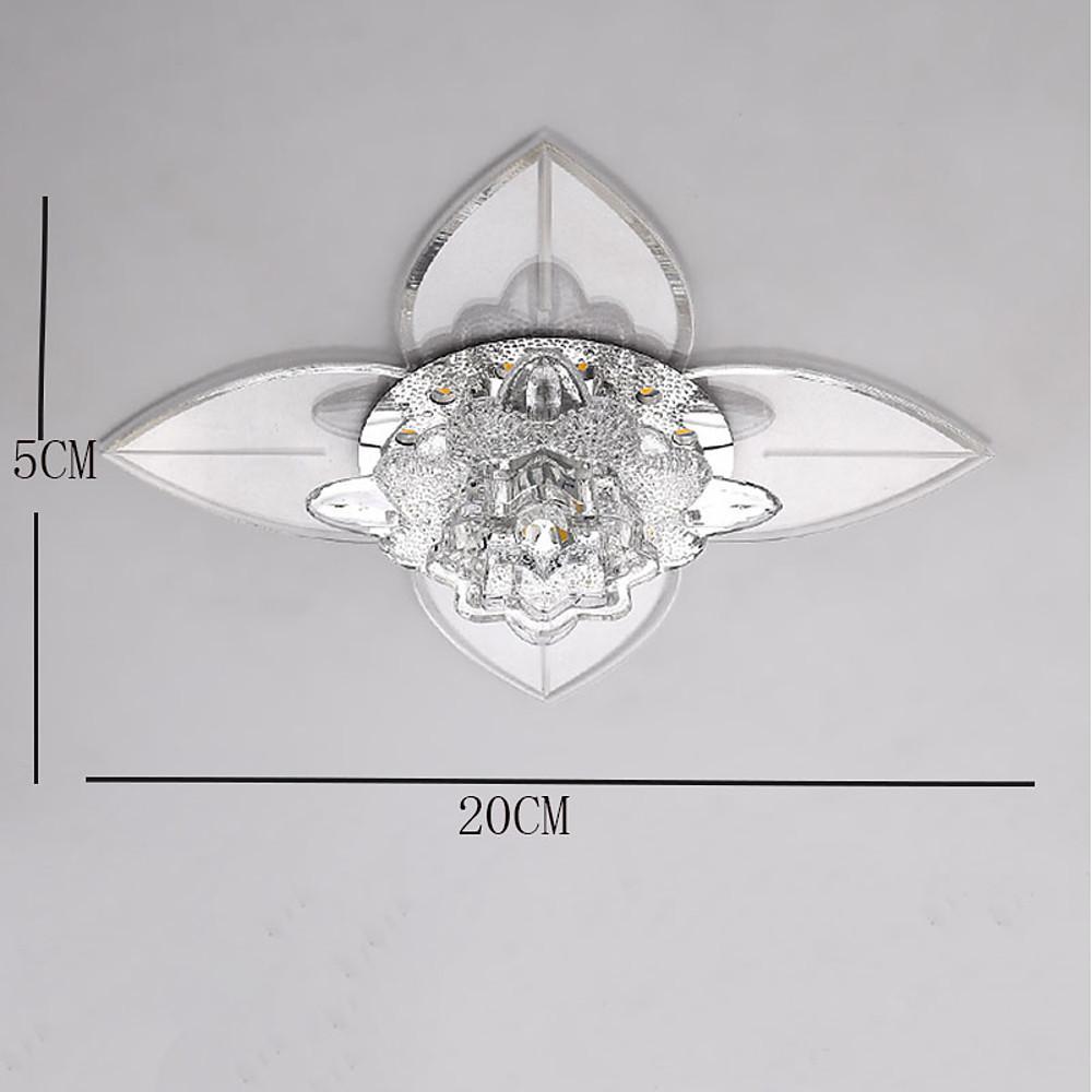 4-Pointed Classic Star LED Multi-Color Crystal Modern Flush Mount Ceiling Light