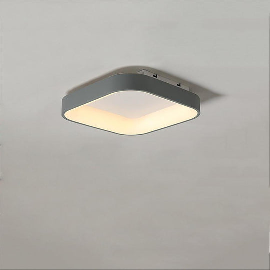 Square Shaped Modern LED Flush Mount Ceiling Light – Bedroom