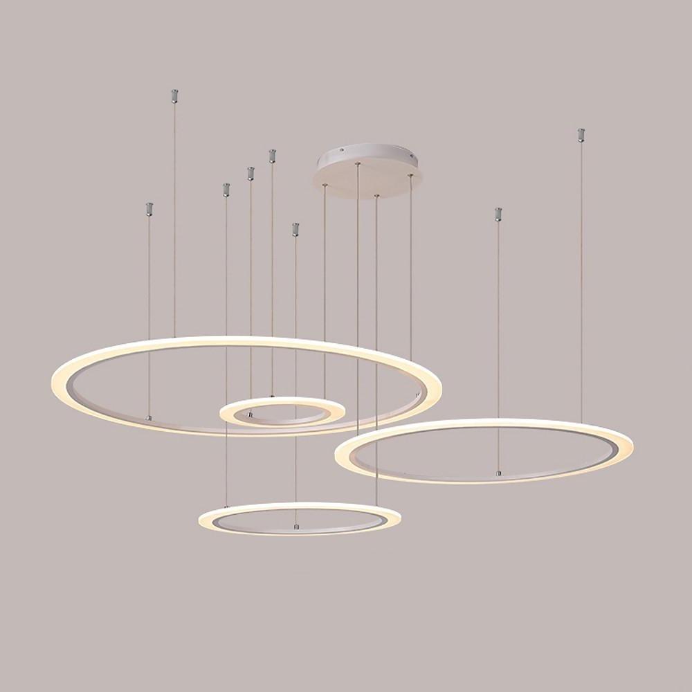 4 Circles Random Sizes Multi Light Pendant Metal & Acrylic LED Ceiling Light
