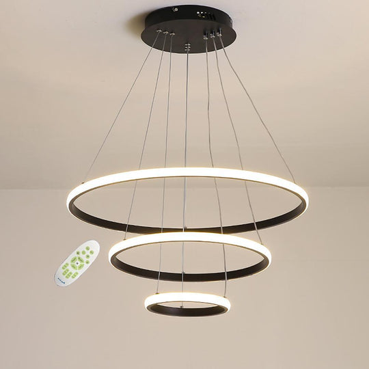Adjustable Circle Design Dimmable LED Modern Chandelier Ceiling Light