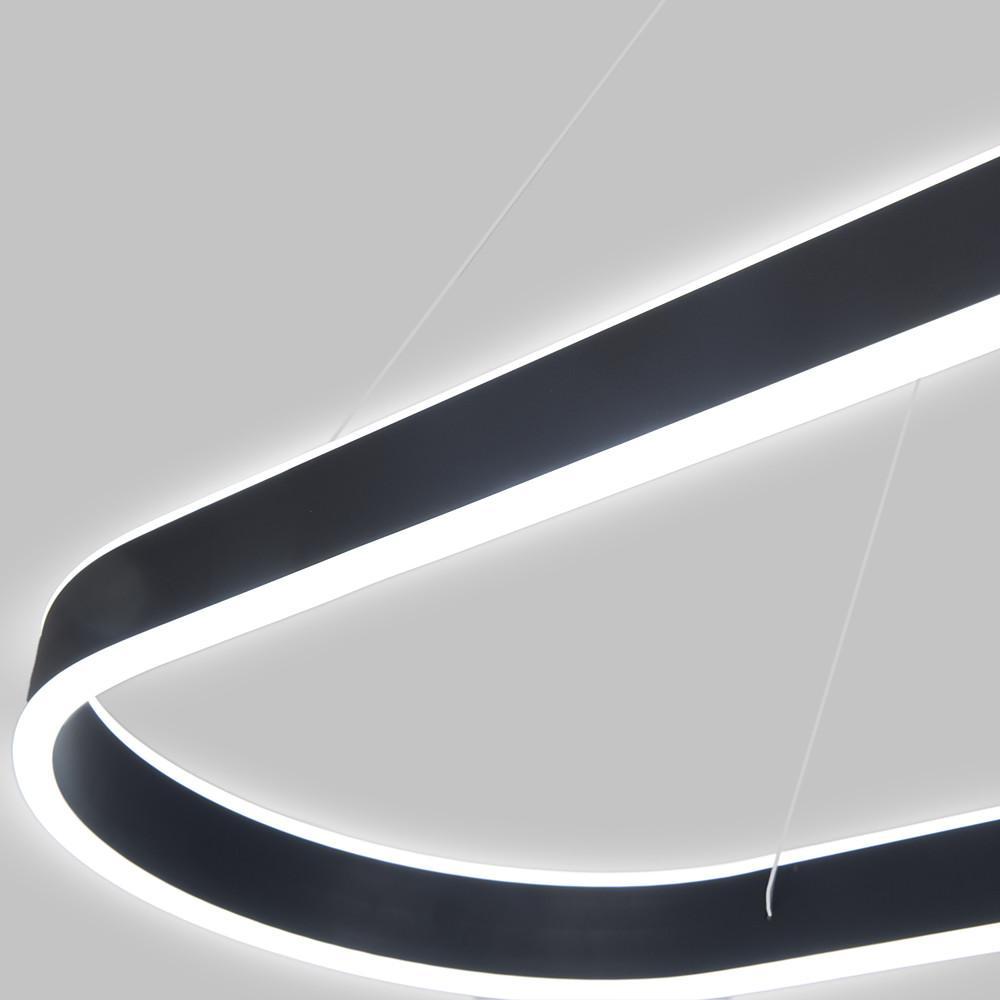 Rounded Rectangle LED Dimmable Modern Pendant Chandelier