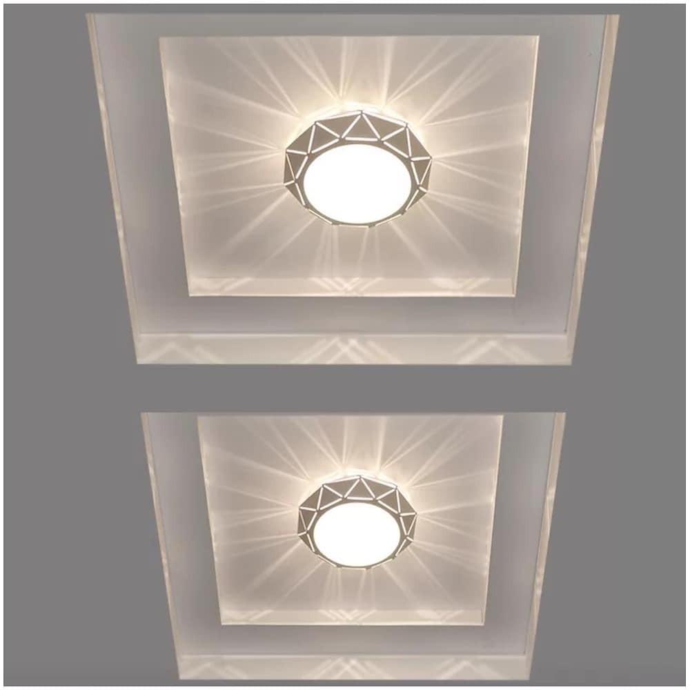 Geometric Drum Shaped LED Modern Flush Mount Ceiling Light