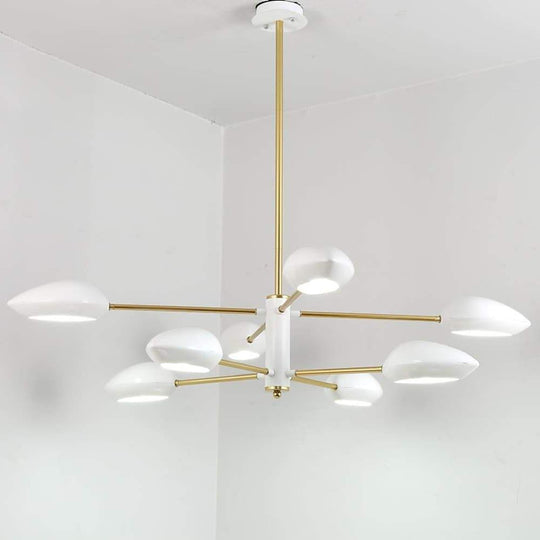 Artistic Black Farmhouse 8-Light LED Downlight Chandelier