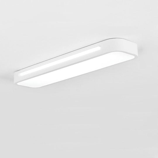 Long Oval – 19" 1-Light LED Flush Mount Minimalist Rectangular Ceiling Light