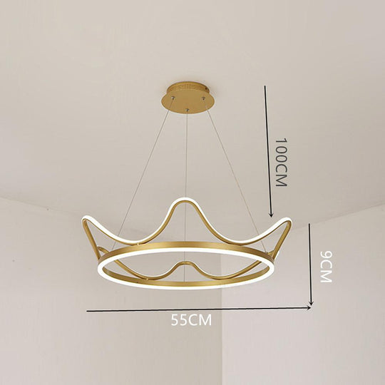Crown Shaped LED Modern Dining Room Chandelier