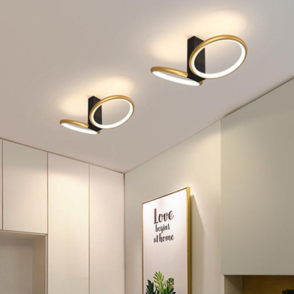 Squares Reflective Gold LED Flush Mount Ceiling Light