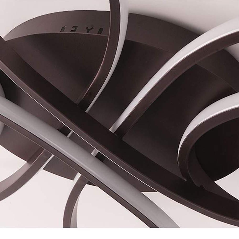Artistic Curved Dimmable LED Modern Ceiling Light Chandelier Flush Mount Lighting