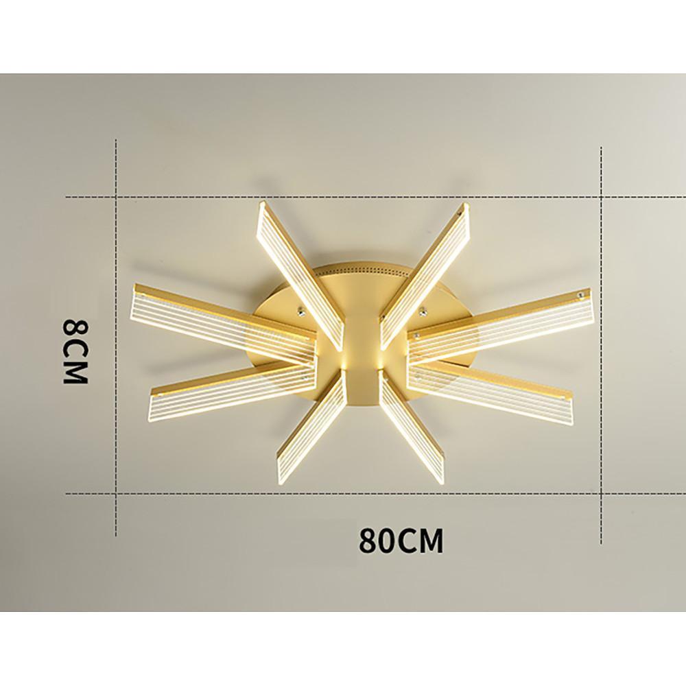 12 Lights Circular Linear Design LED Nordic Flush Mount Ceiling Light