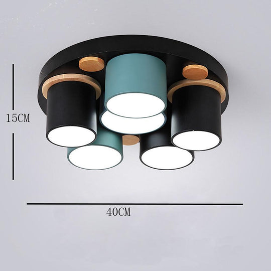 Rounded Cylindrical LED Ceiling Light – Modern Flush Mount Lighting