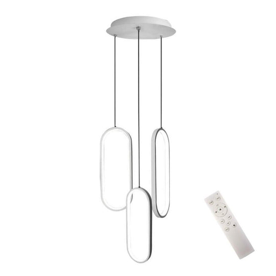 Modern Curved 3-Oval LED Chandelier Ceiling Light