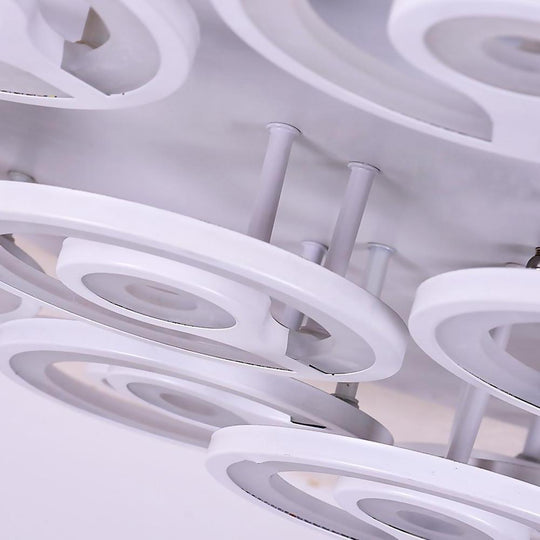 Round Flower Shaped LED Modern Flush Mount Ceiling Light