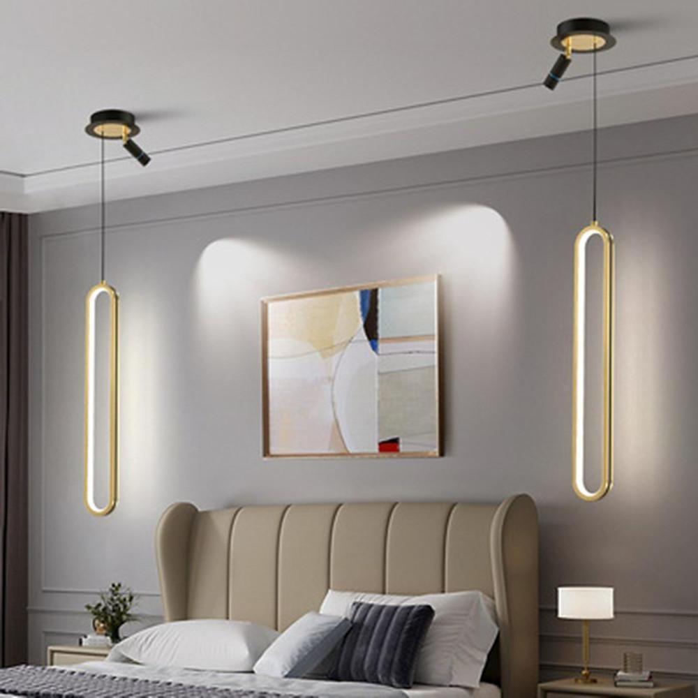 Rounded Rectangular LED Modern Pendant Light Hanging Lamp Island Light