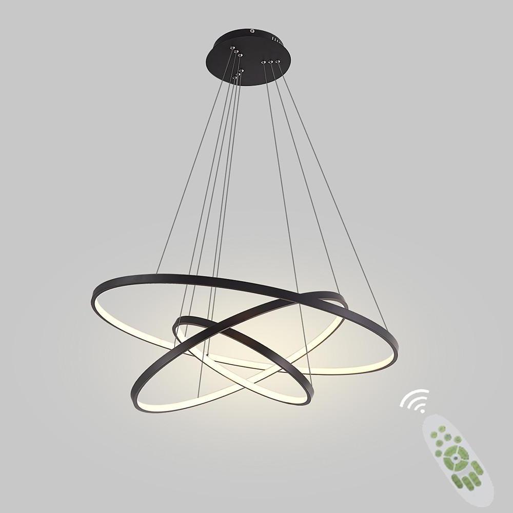 3 Ring Interweaved Circle Design Pendant Lighting Aluminum Acrylic LED Ceiling Light