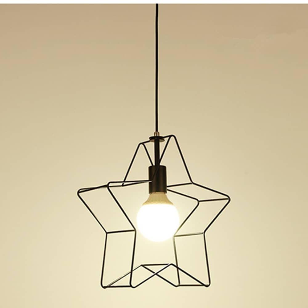 Minimalist Industrial Star Metal Pendant Light