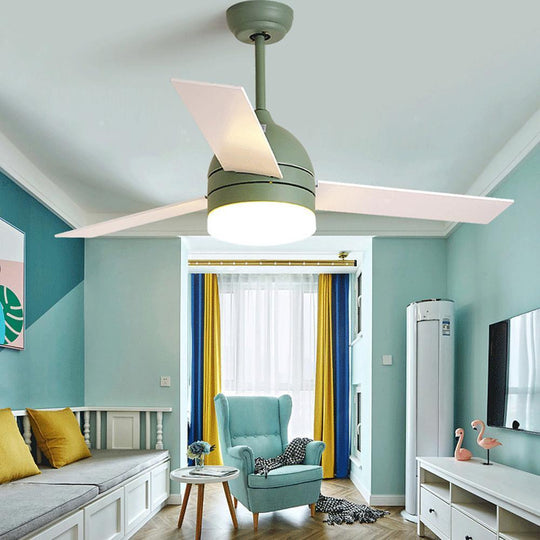 LED Nordic Ceiling Fan with Electroplated Finish