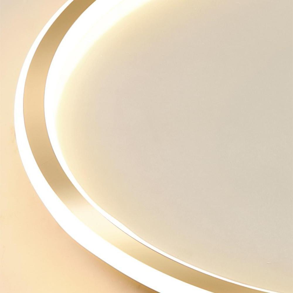 Circular Minimalist Metal Silica Gel LED Flush Mount Ceiling Light