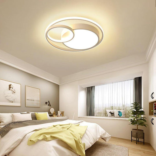 Modern LED – Three Circle Round Flush Mount Ceiling Light