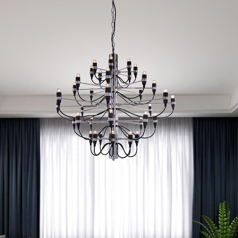 Creative 50-Light Electroplated Candlestick Chandelier