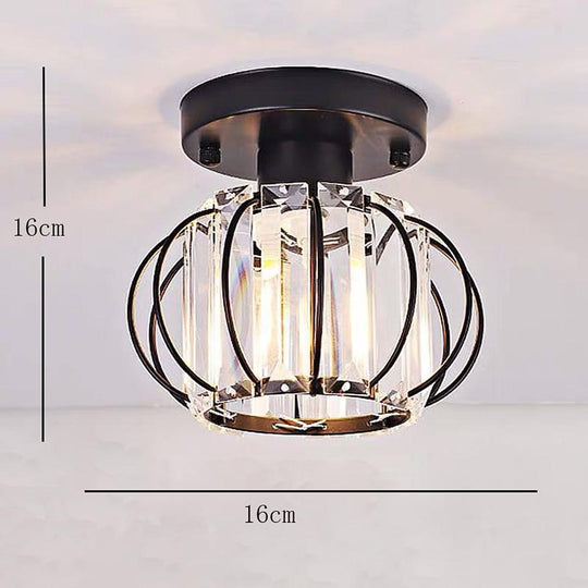 Multiple Oval LED Flush Mount Ceiling Light – Crystal & Metal