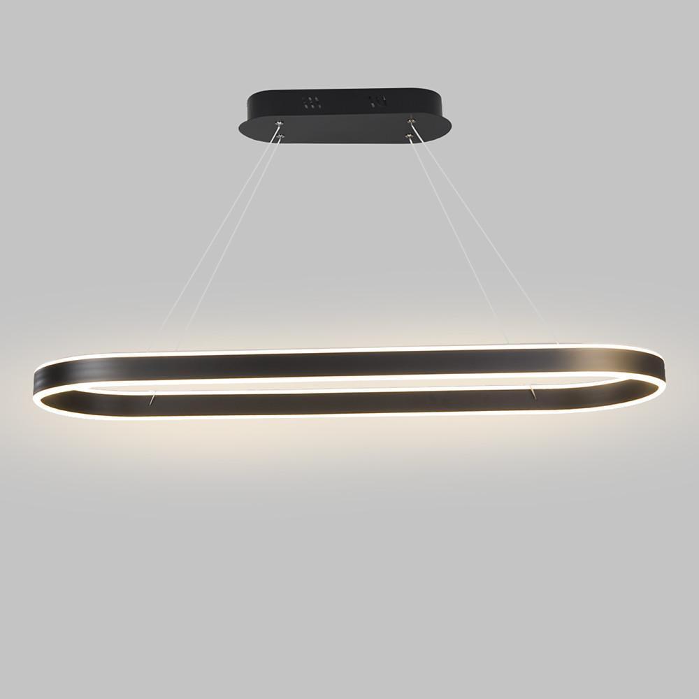Rounded Rectangle LED Dimmable Modern Pendant Chandelier