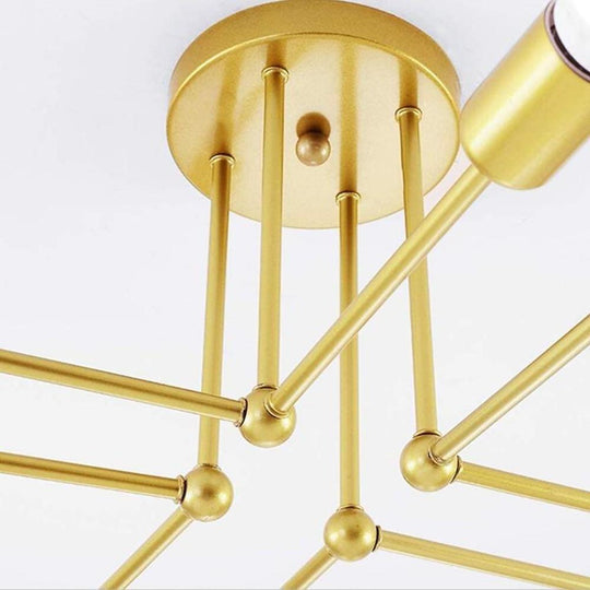8-Light LED Modern Sputnik Chandelier