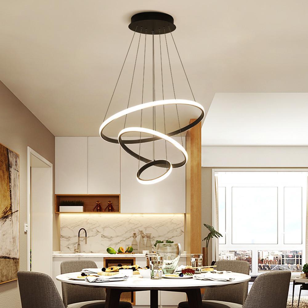 Adjustable Circle Design Dimmable LED Modern Chandelier Ceiling Light
